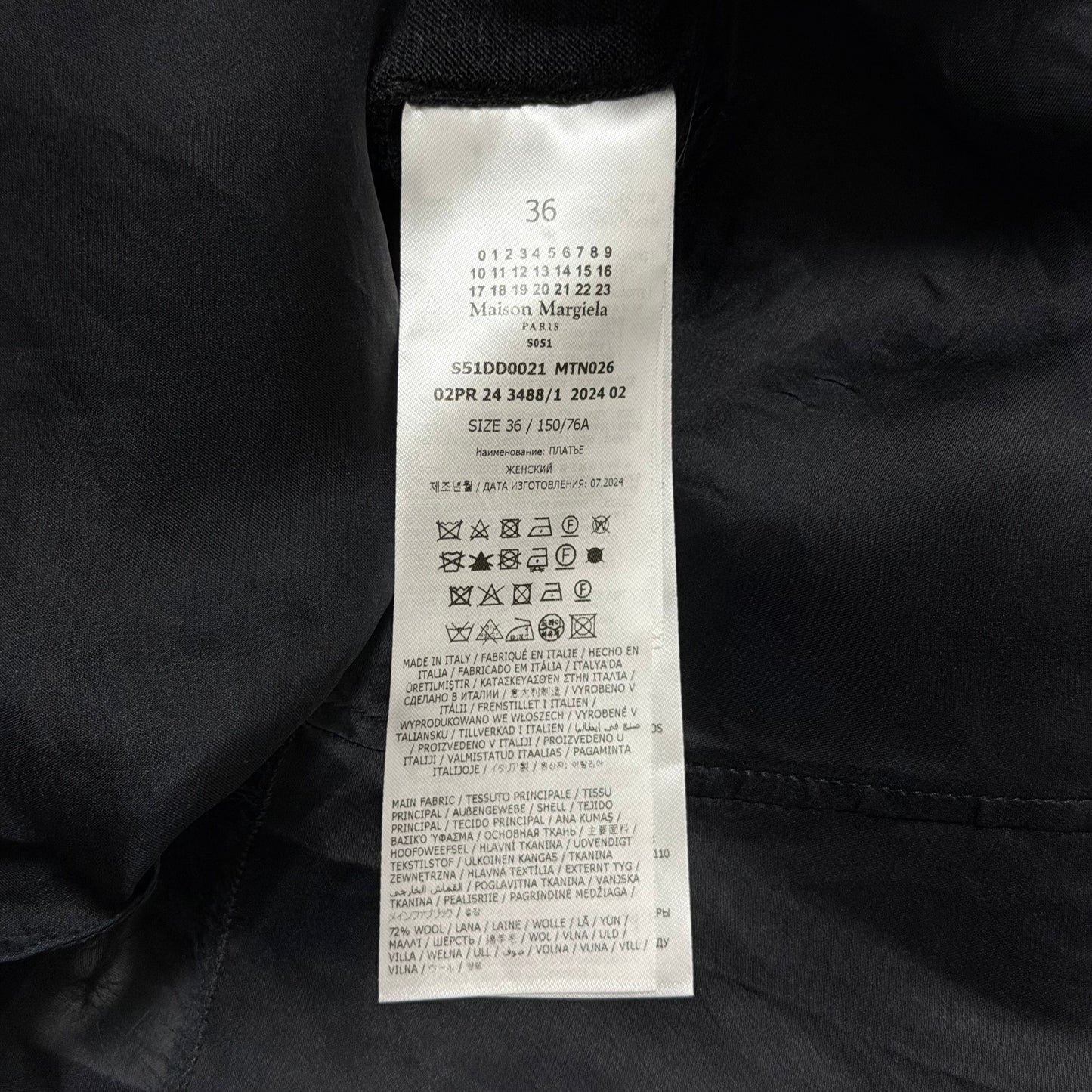 MAISON MARGIELA Fall 2024 Sheer Layered Knit Dress
