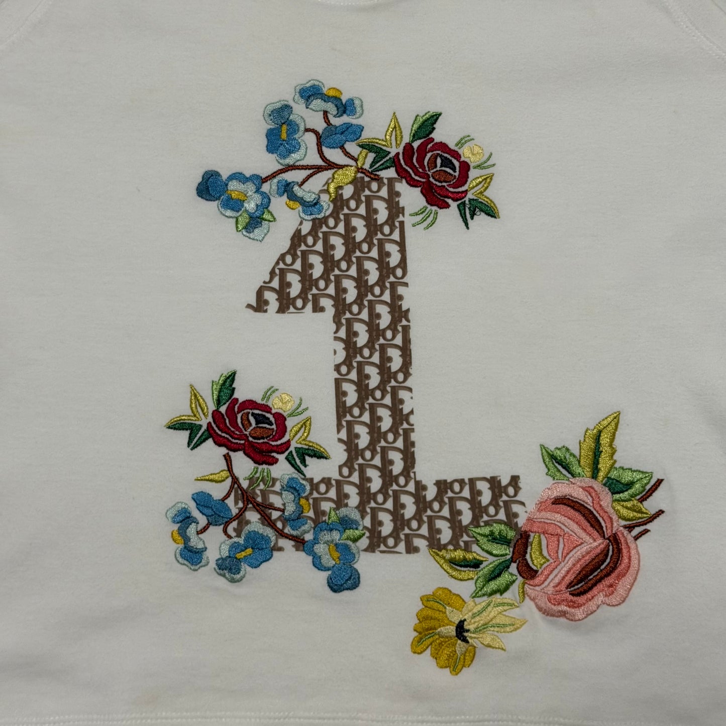 CHRISTIAN DIOR Spring 2005 Diorissimo Floral Embroidered Trotter No.1 Tank Top