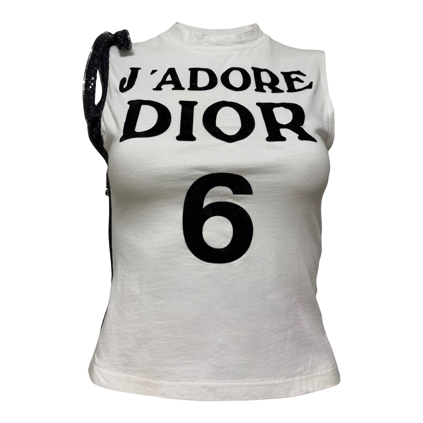 CHRISTIAN DIOR Spring 2001 "J'ADORE DIOR 6" Zipper Tank Top