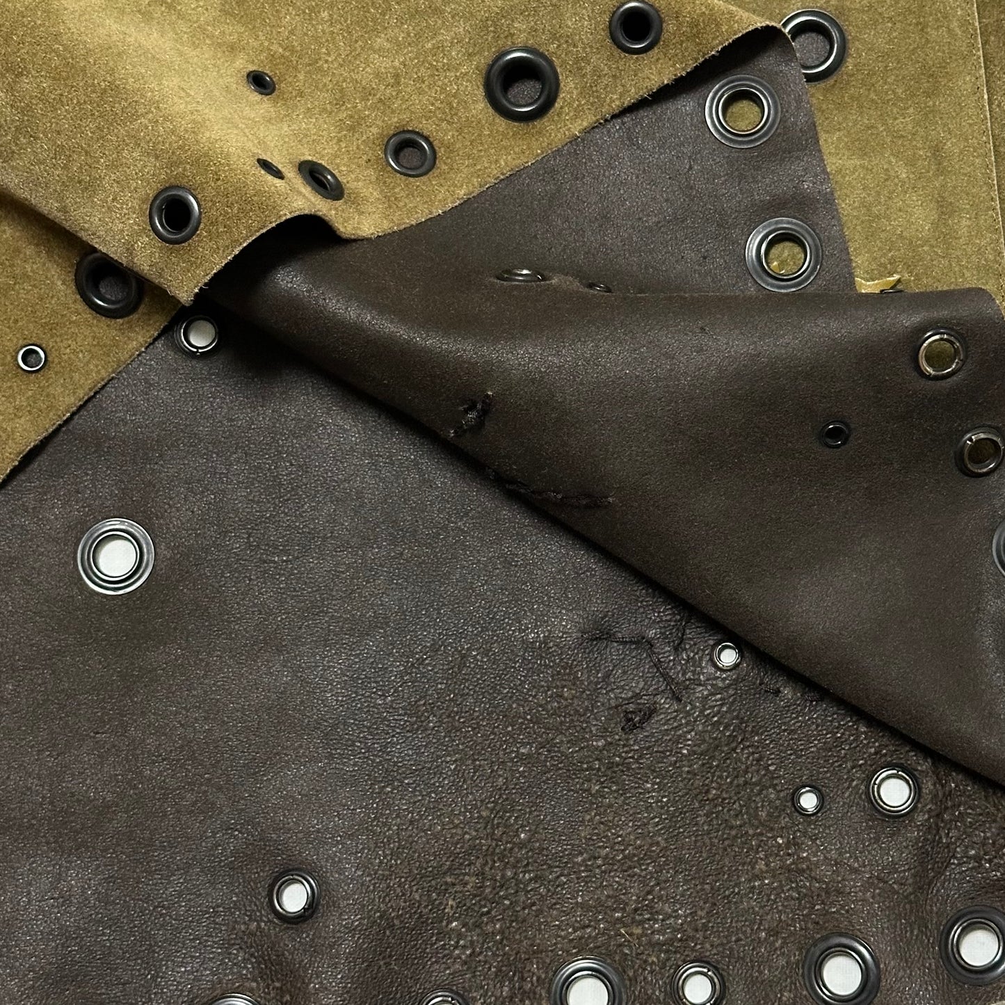 PRADA Fall Winter 1999 Appliqué Leaves Suede Midi Skirt