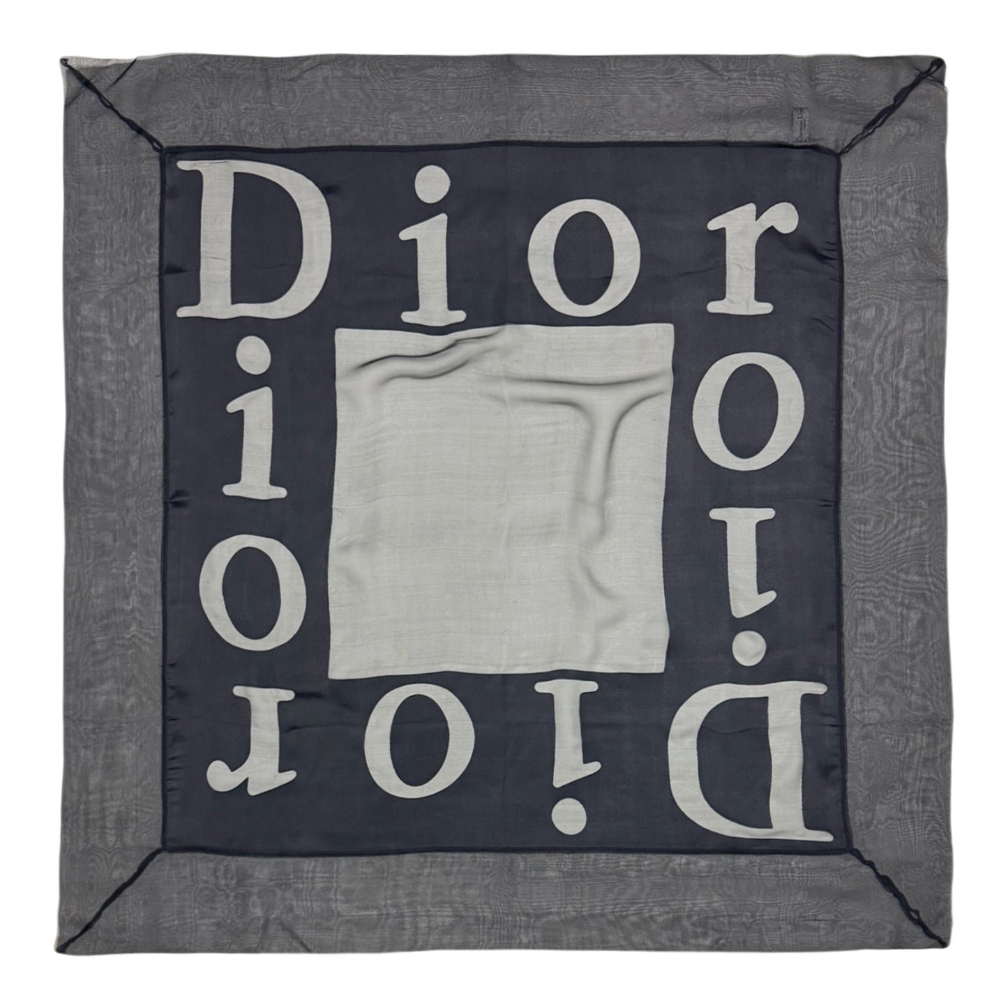 CHRISTIAN DIOR Vintage Sheer Dior Logo Scarf