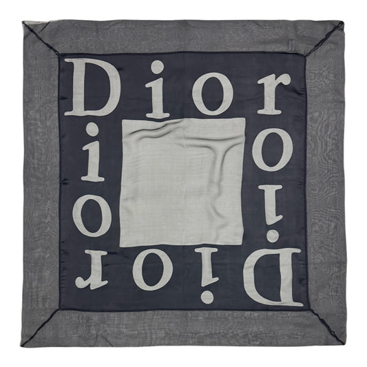 CHRISTIAN DIOR Vintage Sheer Dior Logo Scarf