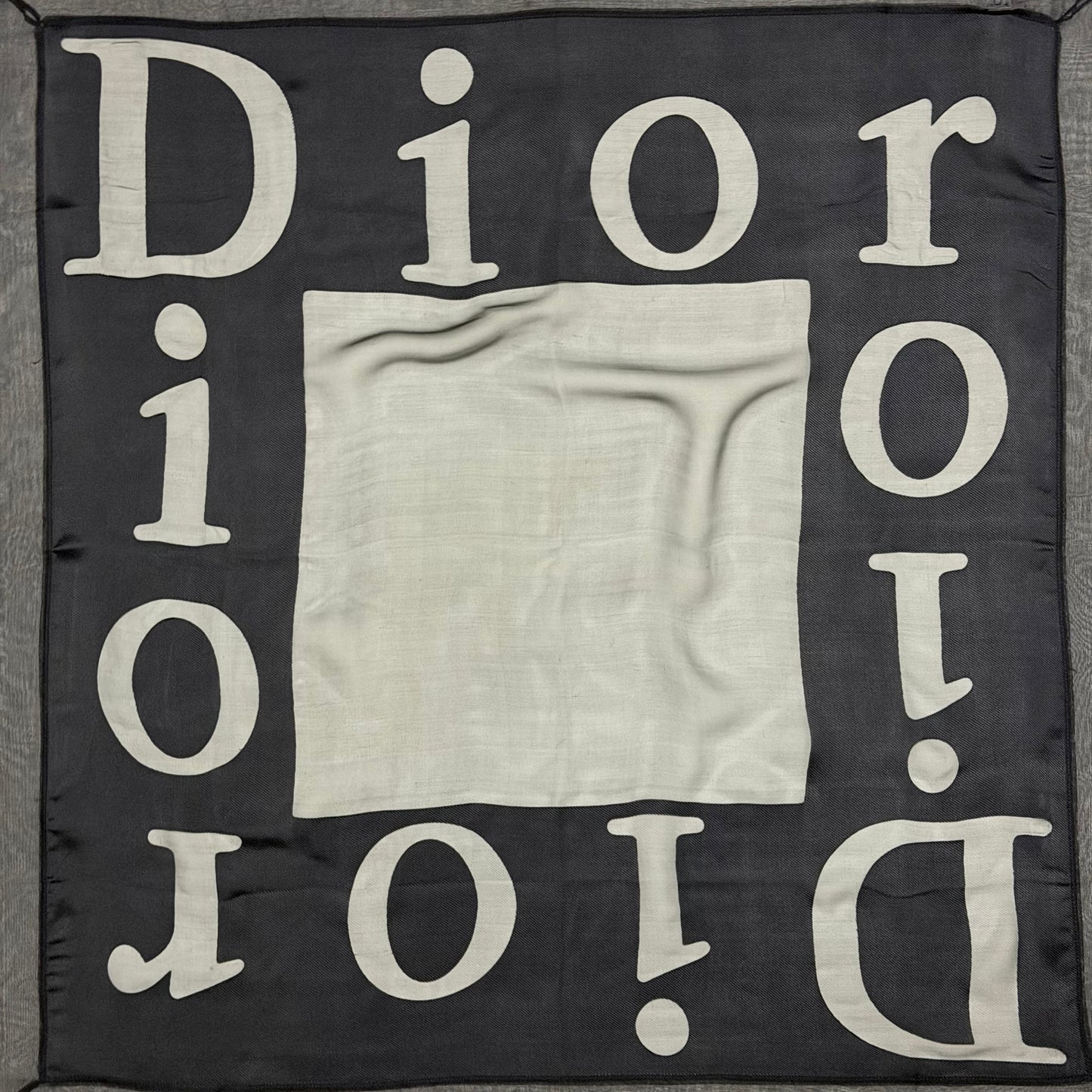 CHRISTIAN DIOR Vintage Sheer Dior Logo Scarf