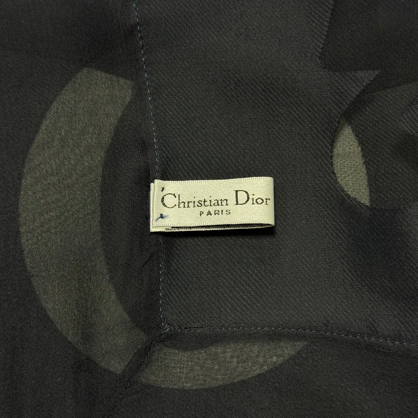 CHRISTIAN DIOR Vintage Sheer Dior Logo Scarf