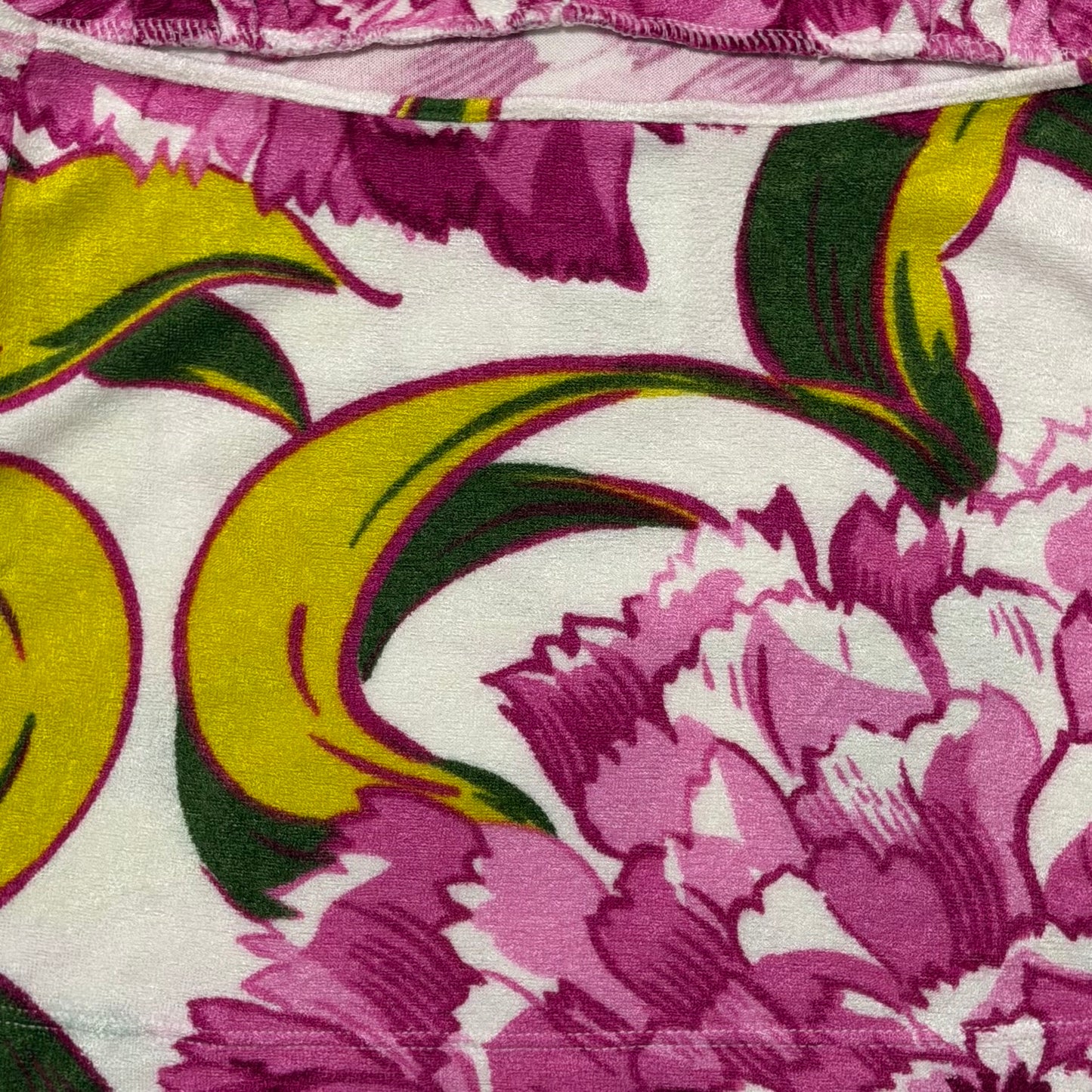 D&G Fall Winter 2000 Floral Print Pile Halter Neck Top