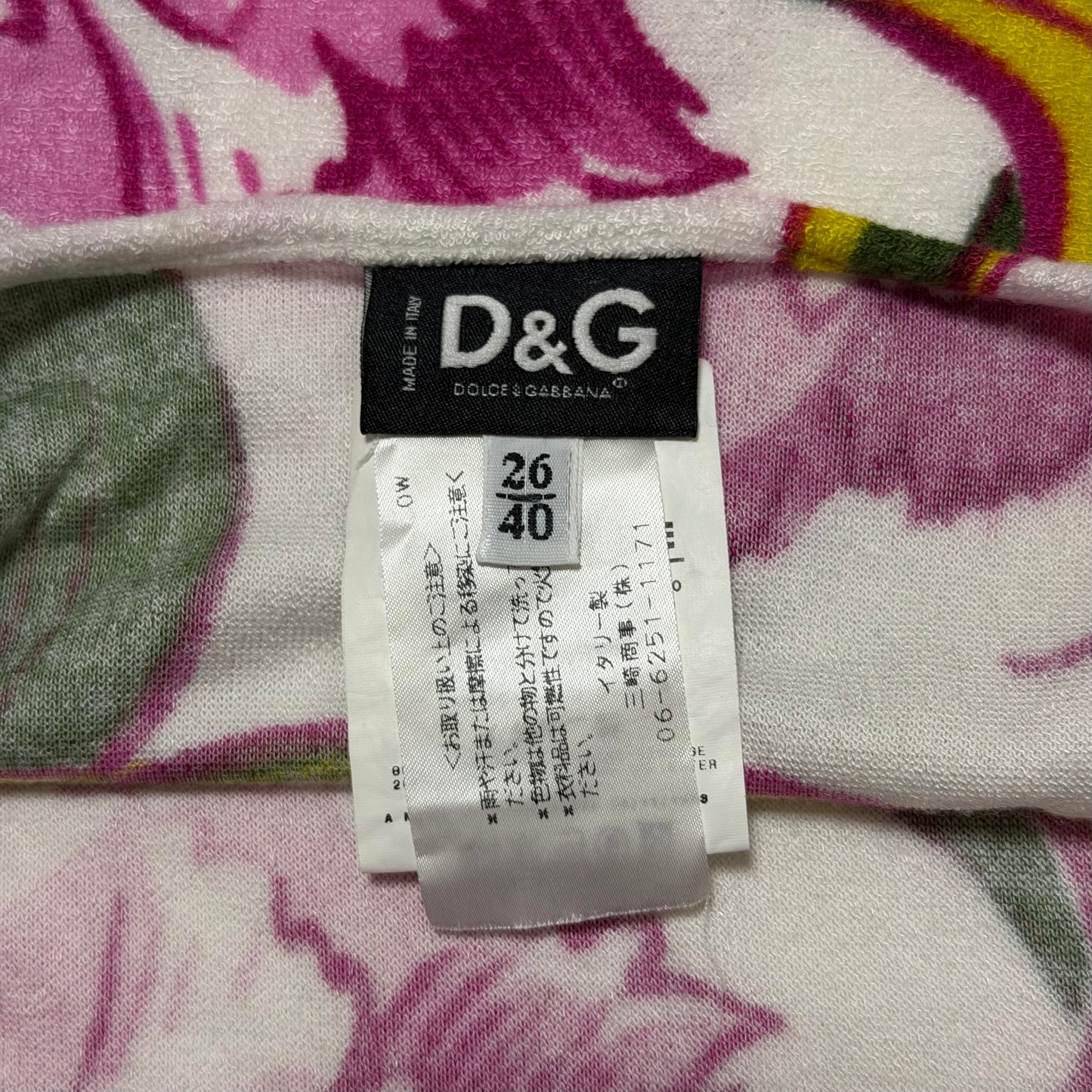 D&G Fall Winter 2000 Floral Print Pile Halter Neck Top