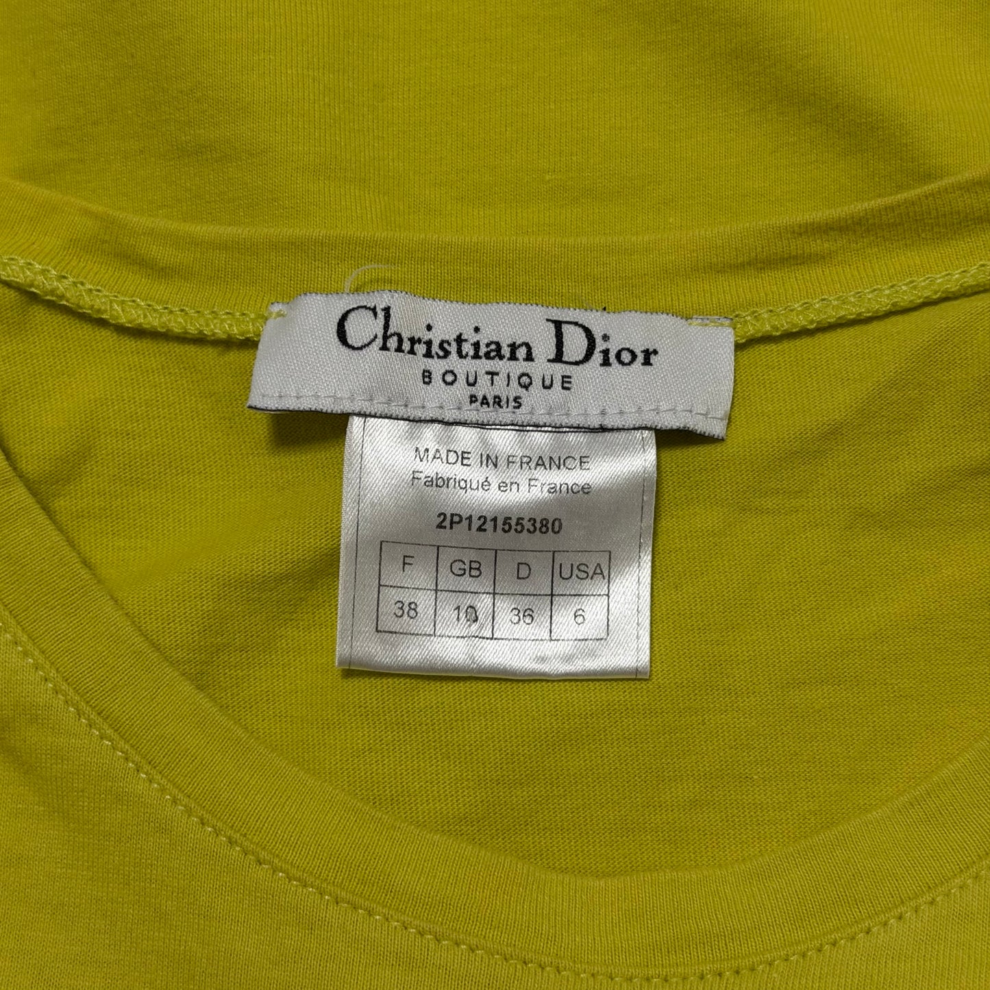 CHRISTIAN DIOR "DIORDRAMA" Cartoon Logo Tie-Side Crop Top