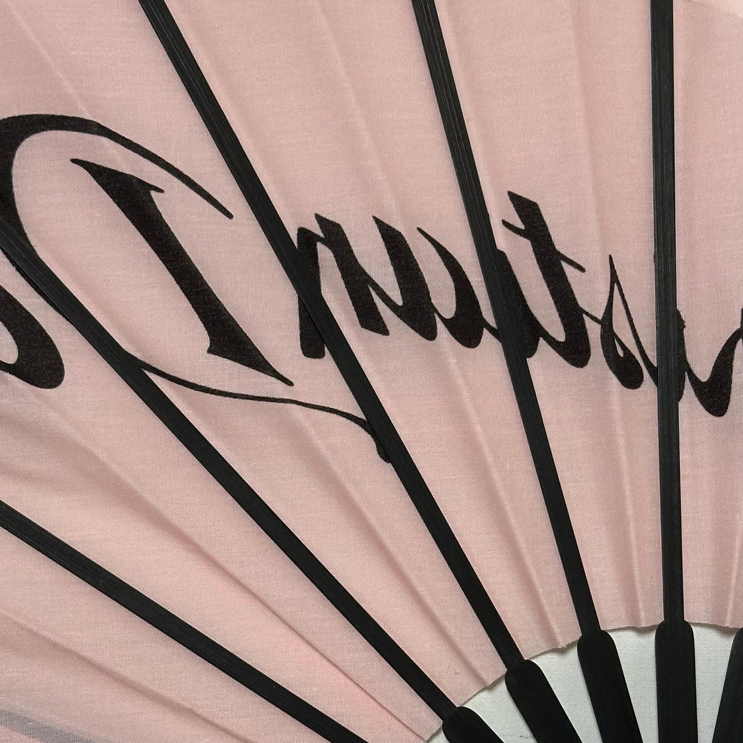 CHRISTIAN DIOR Wooden Folding Hand Fan with Logo