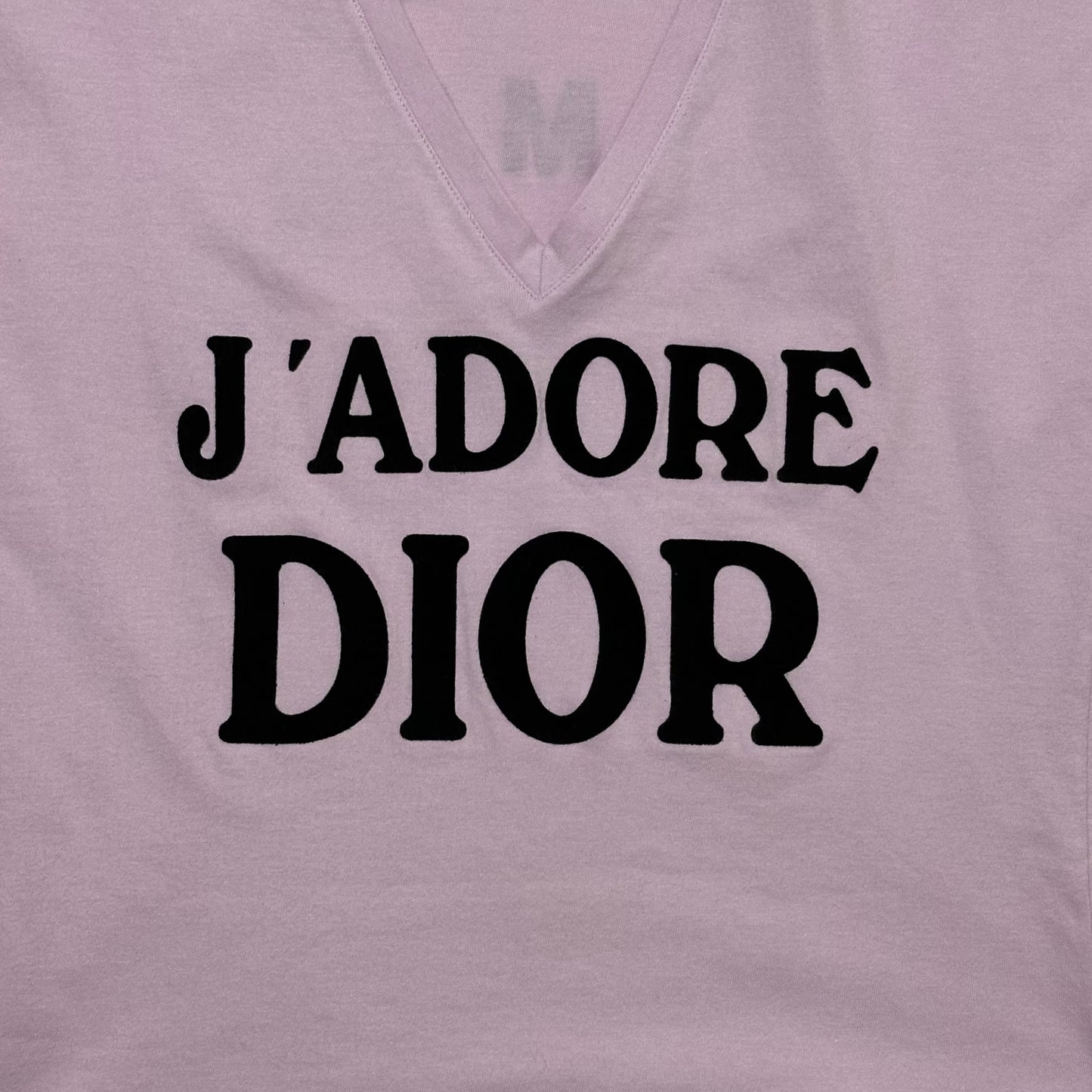 CHRISTIAN DIOR Fall Winter 2003 "J'ADORE DIOR" V-neck T-Shirt