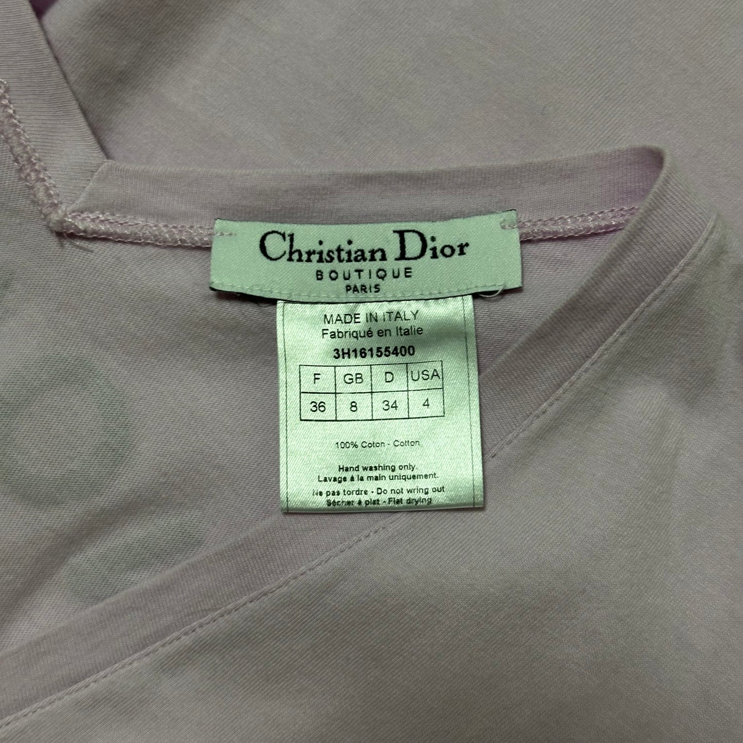 CHRISTIAN DIOR Fall Winter 2003 "J'ADORE DIOR" V-neck T-Shirt