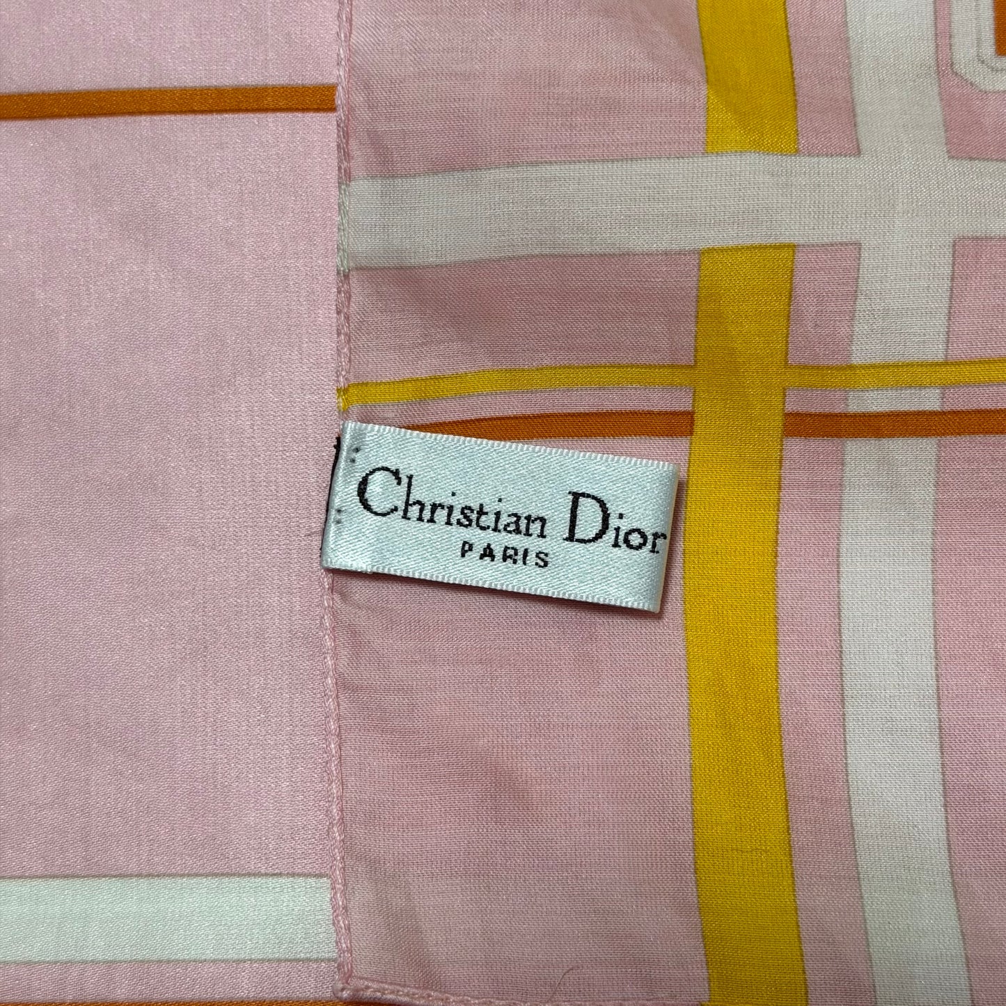 CHRISTIAN DIOR Vintage “47” Plaid Print Scarf