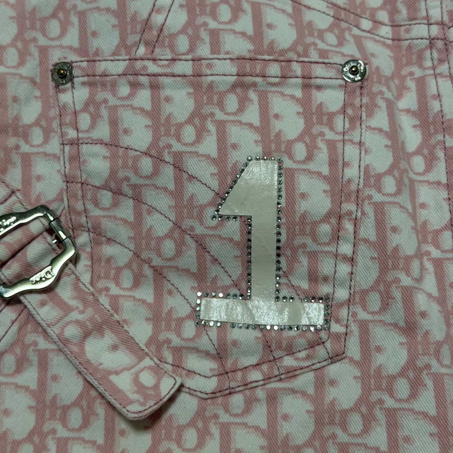 CHRISTIAN DIOR Spring 2004 Trotter No.1 Rhinestone Midi Skirt