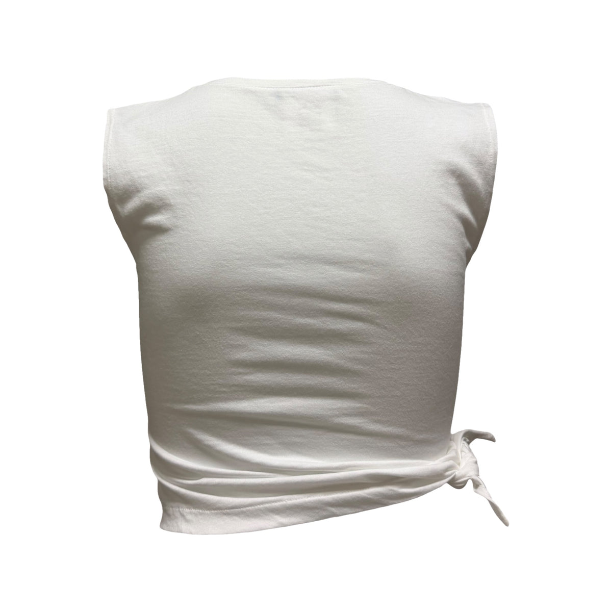 CHRISTIAN DIOR "DIORDRAMA" Cartoon Logo Tie-Side Crop Top