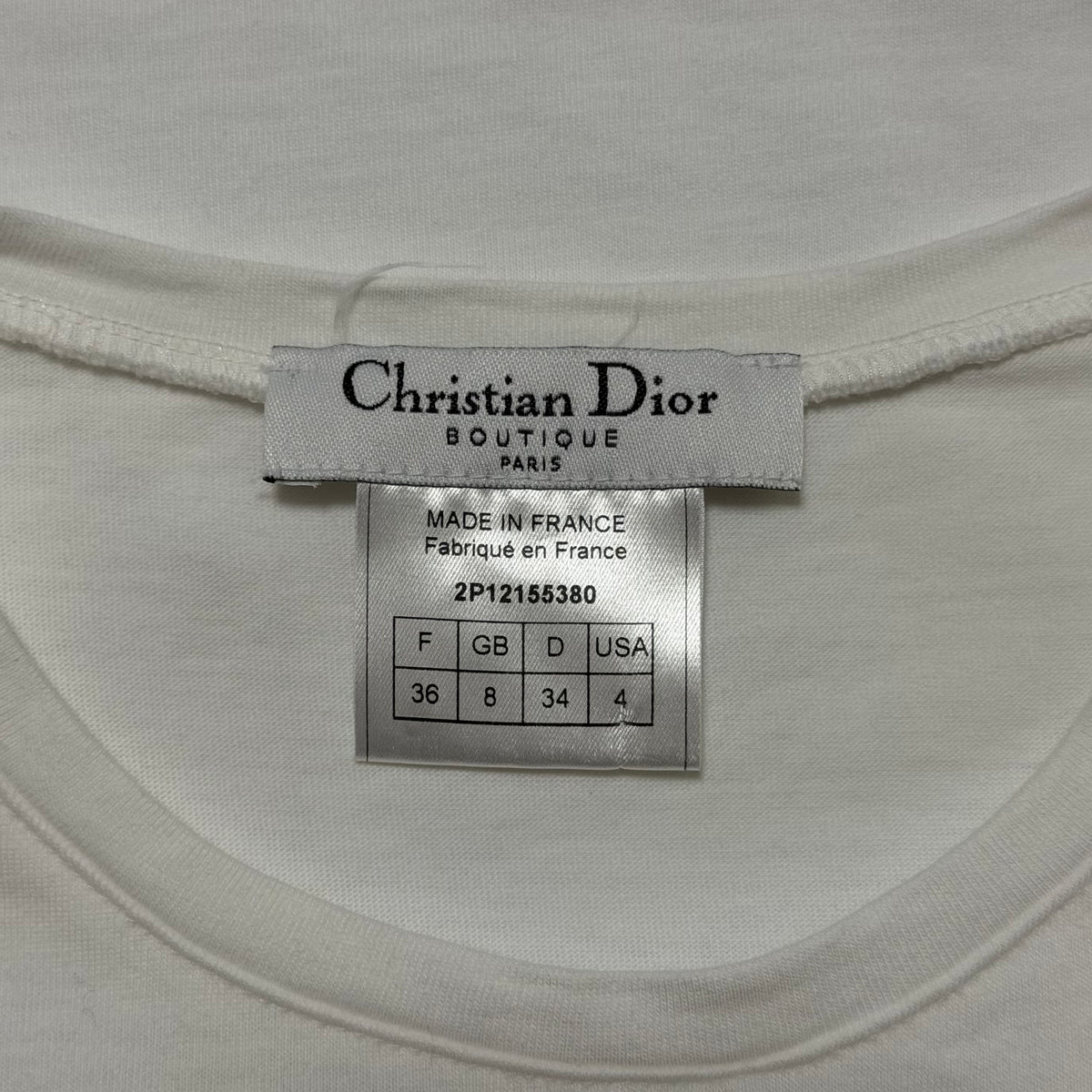 CHRISTIAN DIOR "DIORDRAMA" Cartoon Logo Tie-Side Crop Top