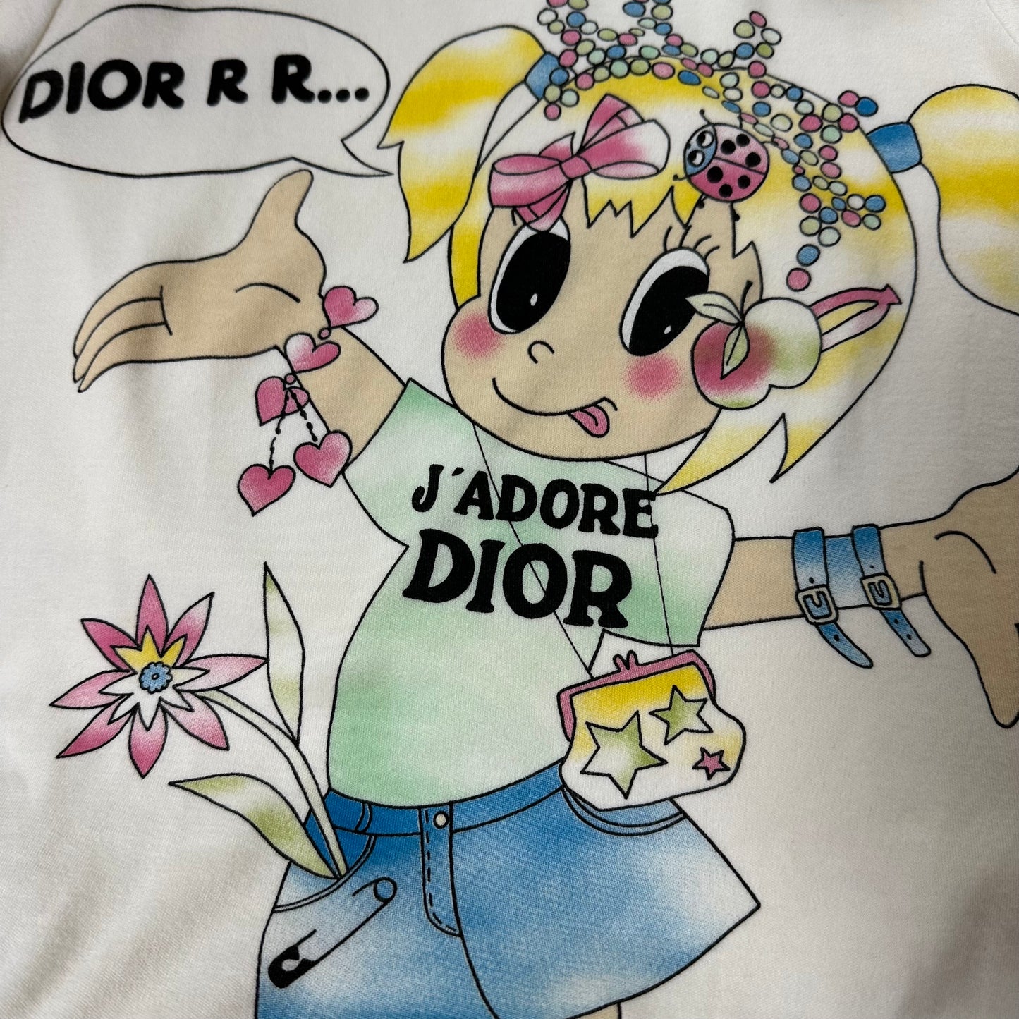CHRISTIAN DIOR Spring Summer 2005 Cartoon Girl "J'ADORE DIOR" T-Shirt