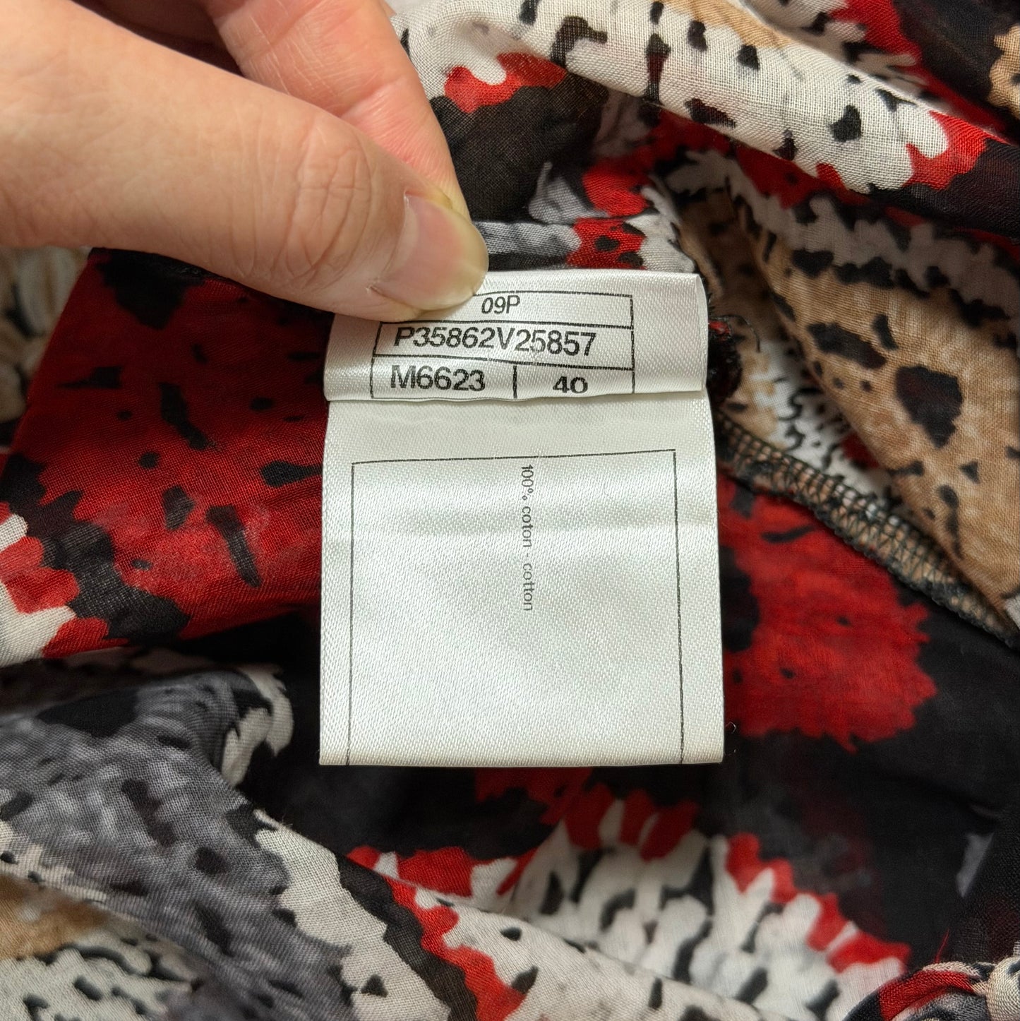 CHANEL Sport Spring 2009 Patchwork Print Cotton Maxi Dress