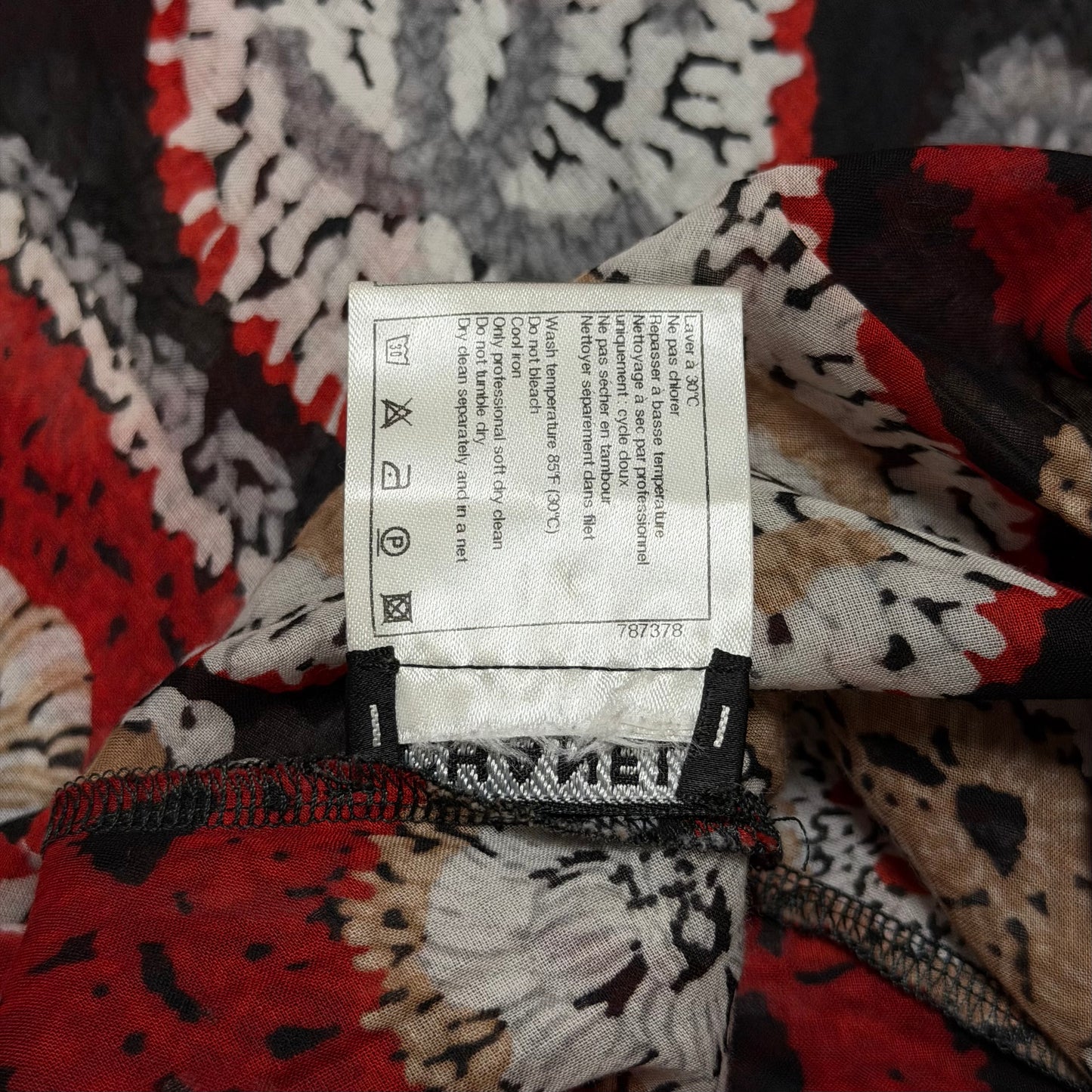 CHANEL Sport Spring 2009 Patchwork Print Cotton Maxi Dress