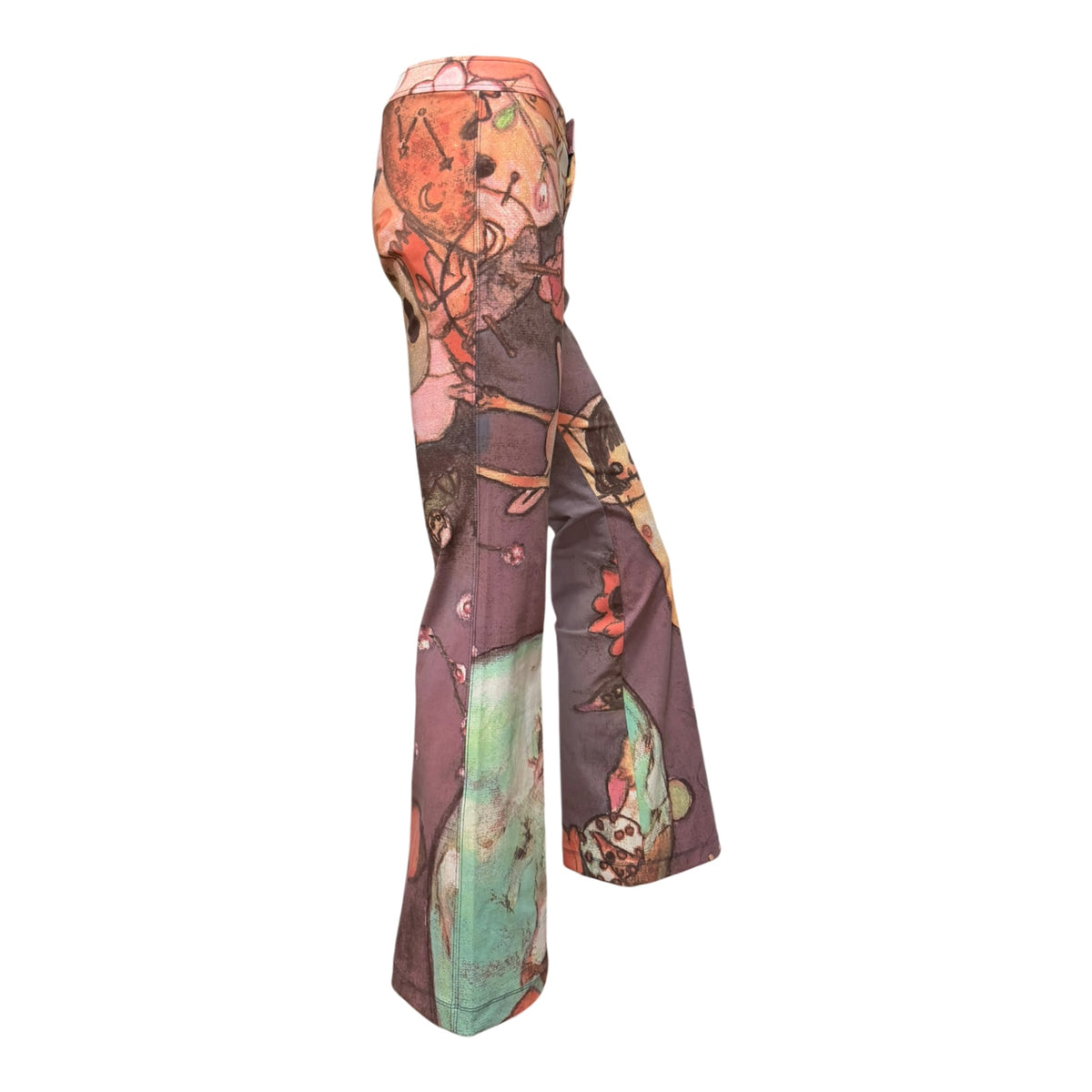 ISSEY MIYAKE × AYA TAKANO Fall Winter 2004 Printed Flare Stretch Pants
