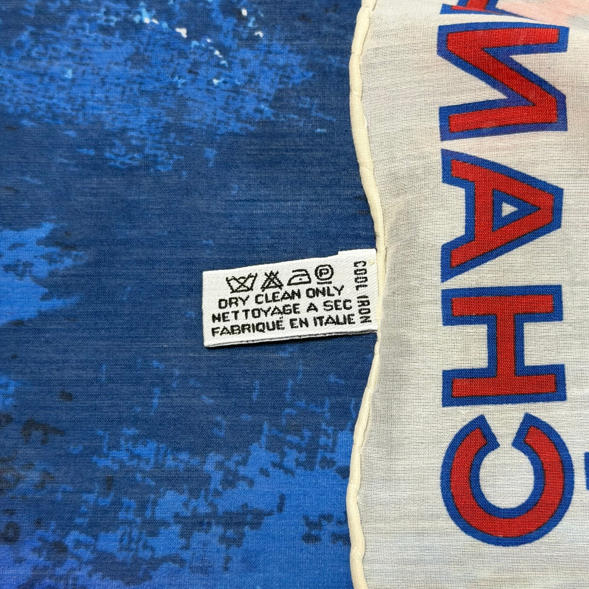 CHANEL Spring Summer 2002 Surf CC Logo Wave Print Scarf