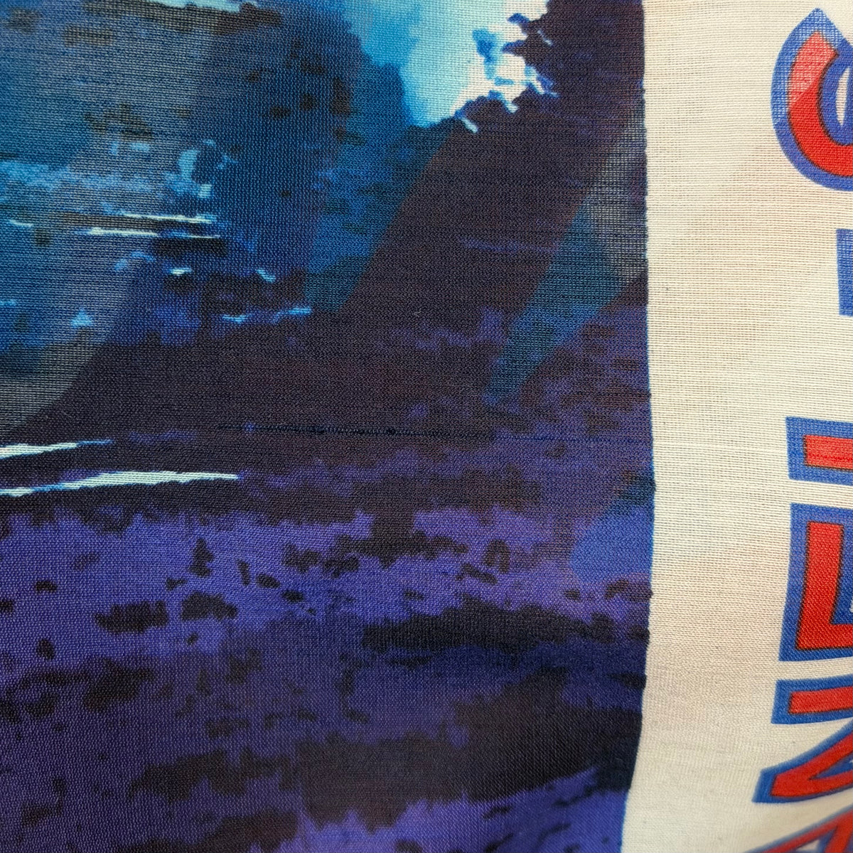 CHANEL Spring Summer 2002 Surf CC Logo Wave Print Scarf