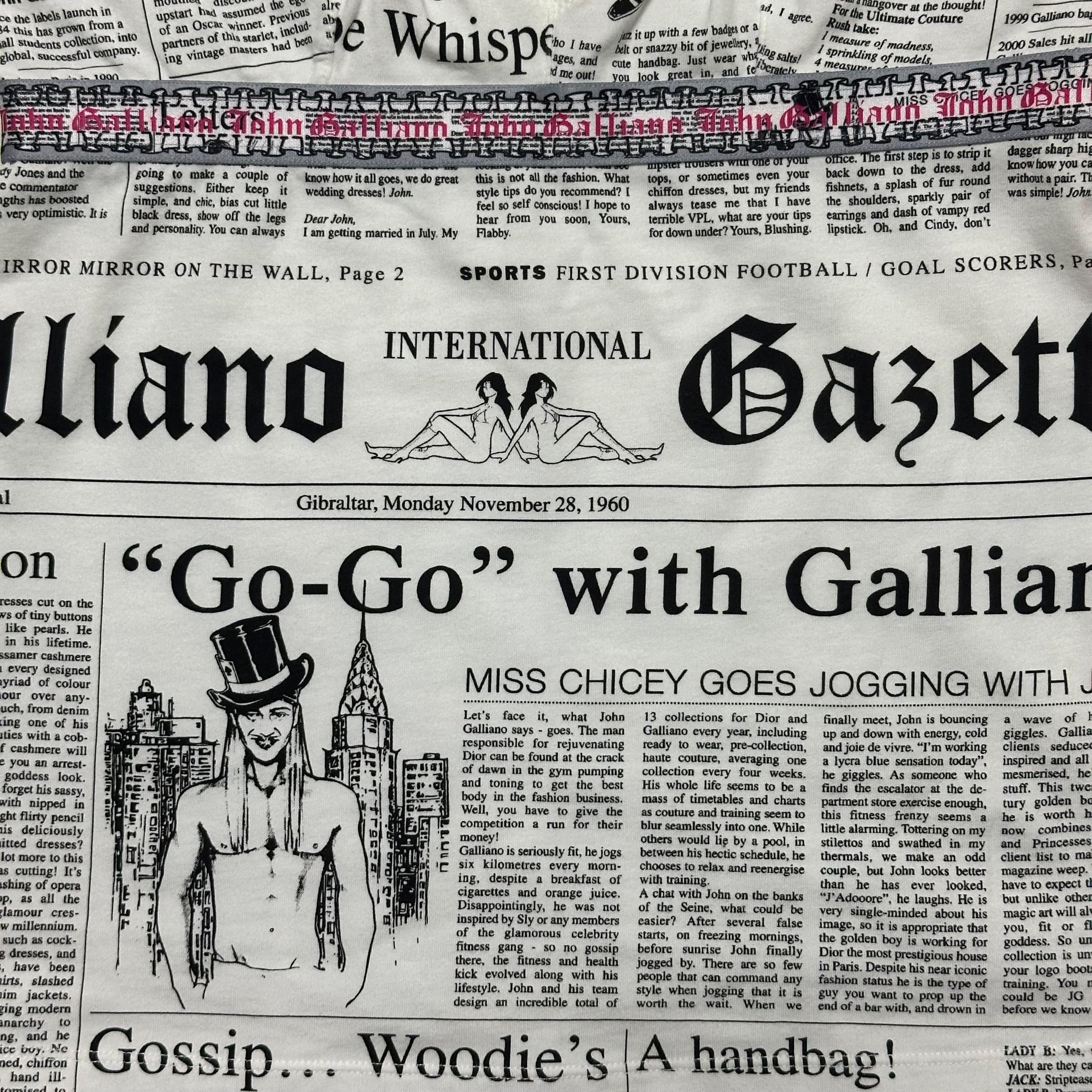 JOHN GALLIANO Newspaper Print Camisole – 24/7 archives