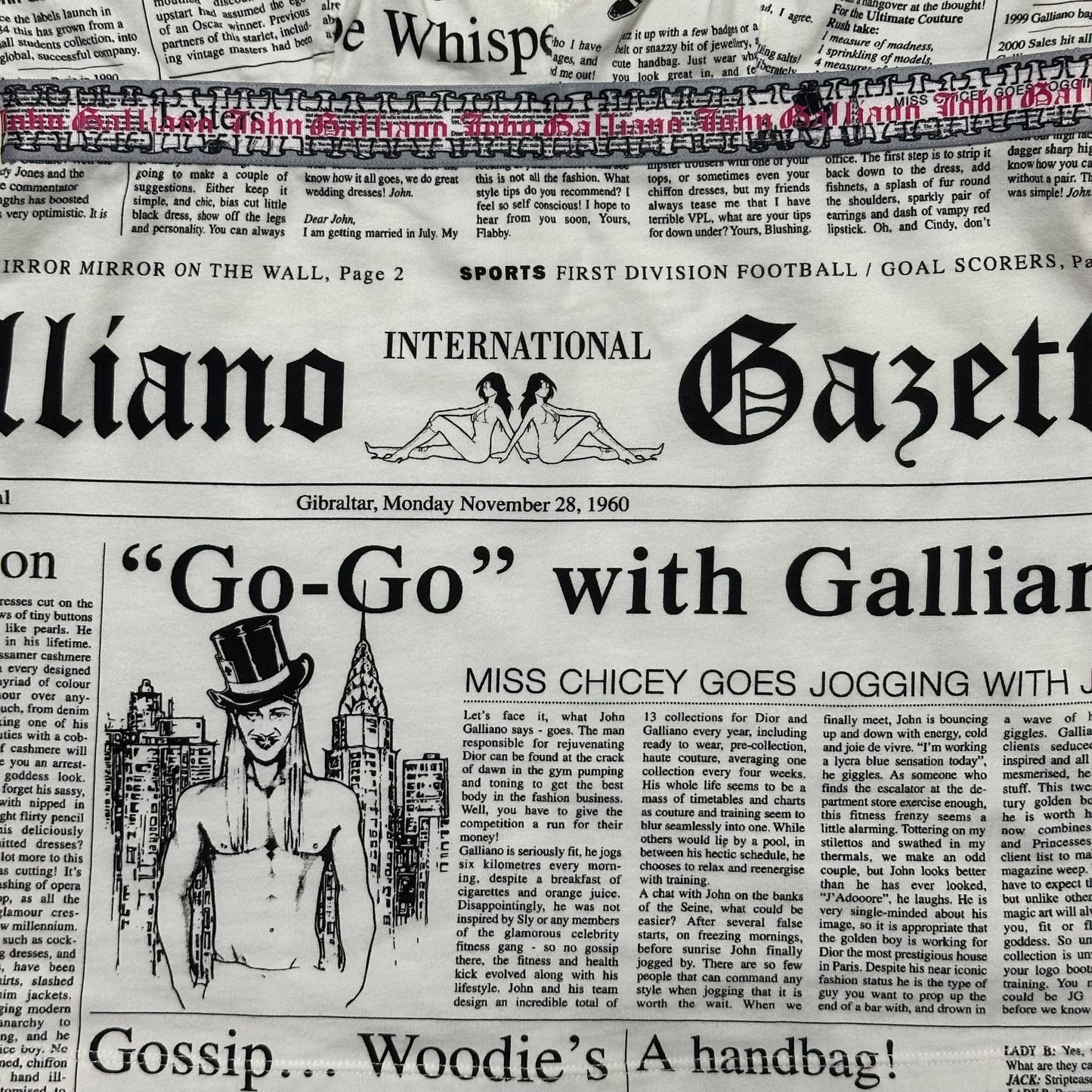JOHN GALLIANO Newspaper Print Camisole