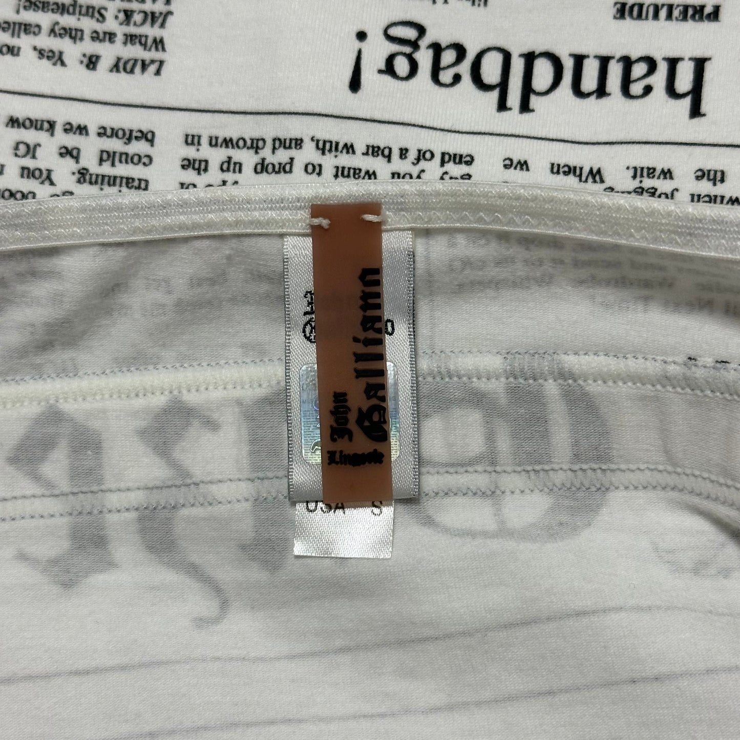 JOHN GALLIANO Newspaper Print Camisole