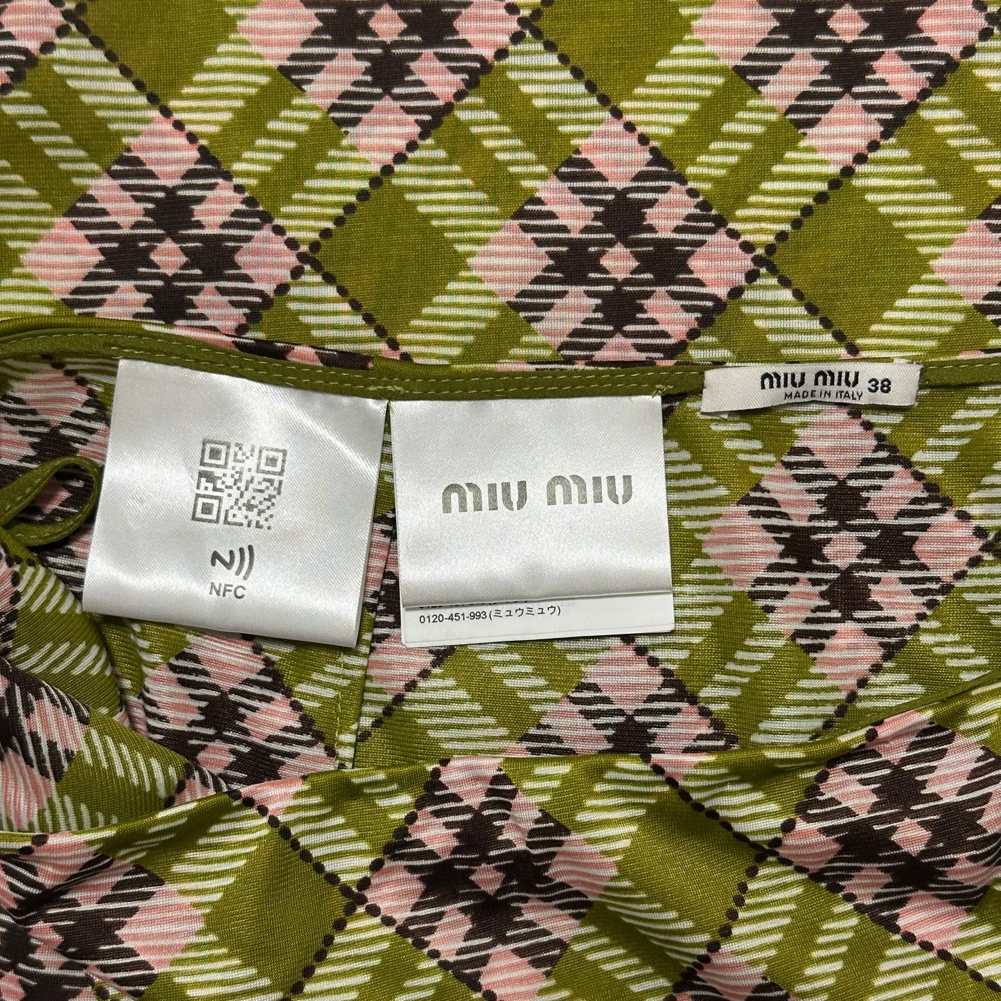 MIU MIU Fall Winter 2020 Printed Ruffle-Trimmed Jersey Midi Skirt