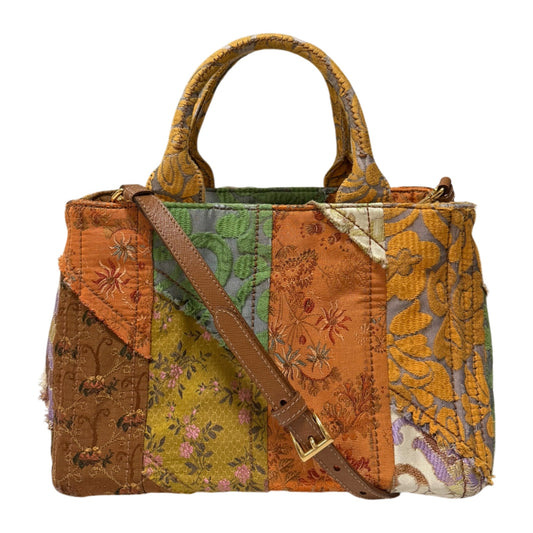 PRADA Spring 2015 Patchwork Brocade Canapa Handbag