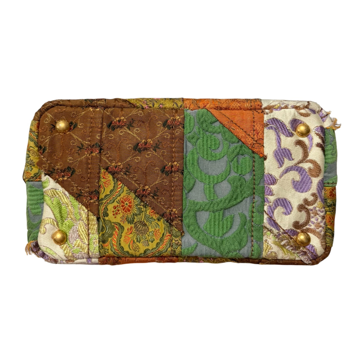 PRADA Spring 2015 Patchwork Brocade Canapa Handbag