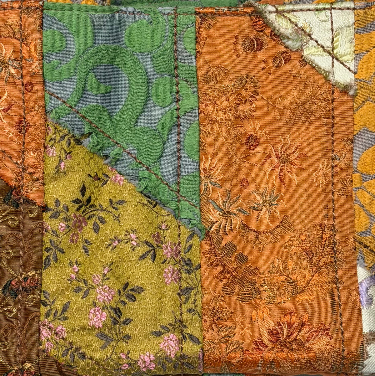 PRADA Spring 2015 Patchwork Brocade Canapa Handbag