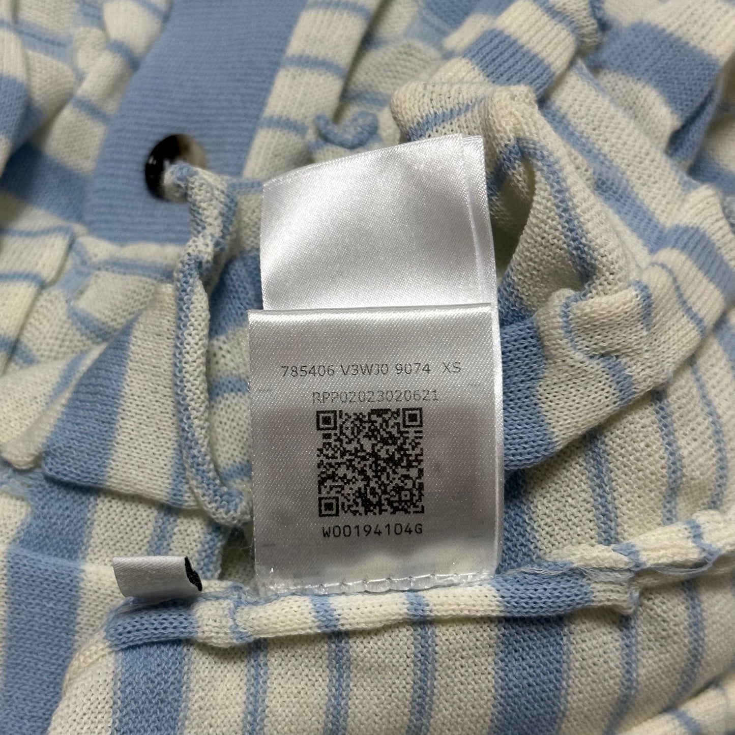 BOTTEGA VENETA Spring Summer 2023 Distorted Stripe Cotton Polo Shirt