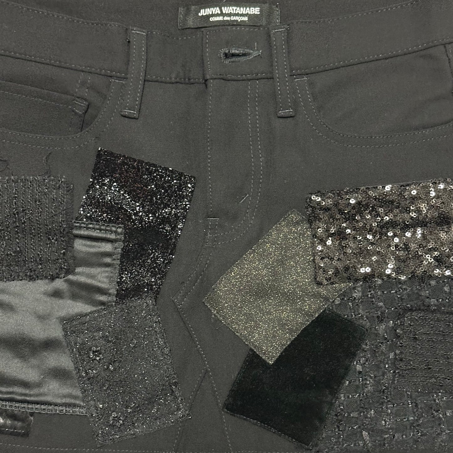 JUNYA WATANABE Fall Winter 2014 Multi Texture Patchwork Mini Skirt