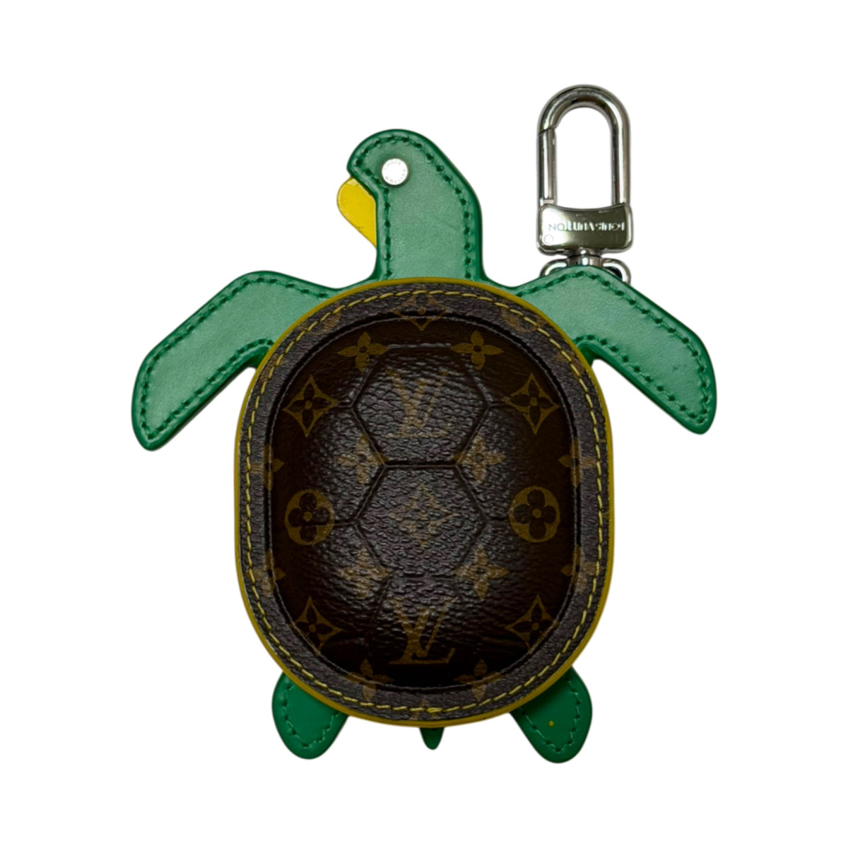 LOUIS VUITTON Spring Summer 2024 Monogram LV Turtle Pouch Bag Charm