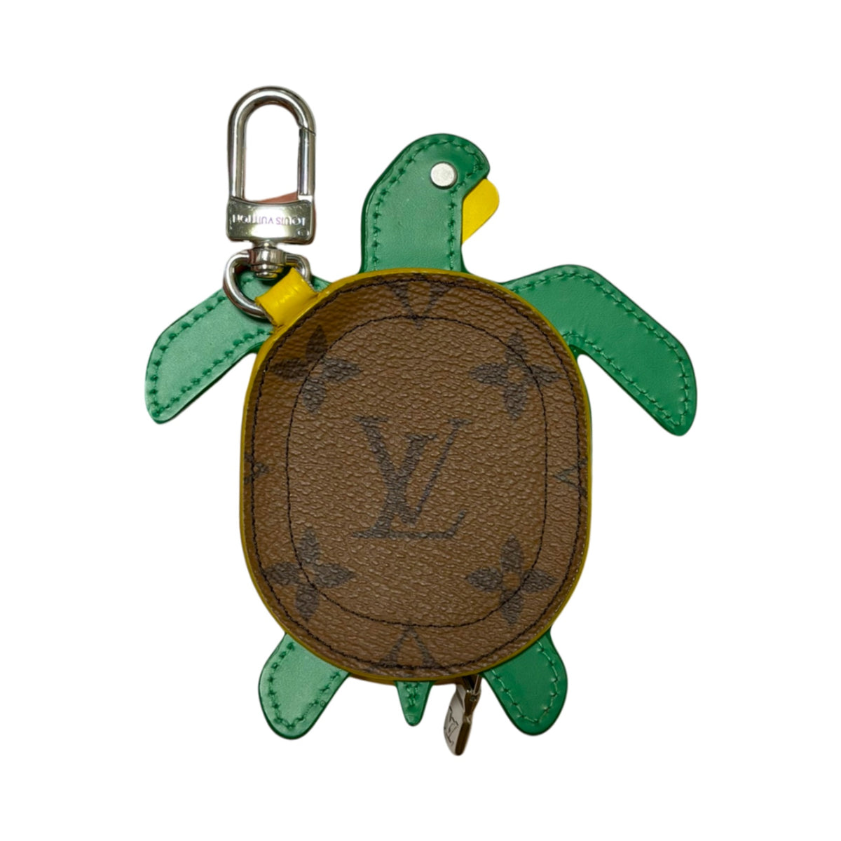 LOUIS VUITTON Spring Summer 2024 Monogram LV Turtle Pouch Bag Charm