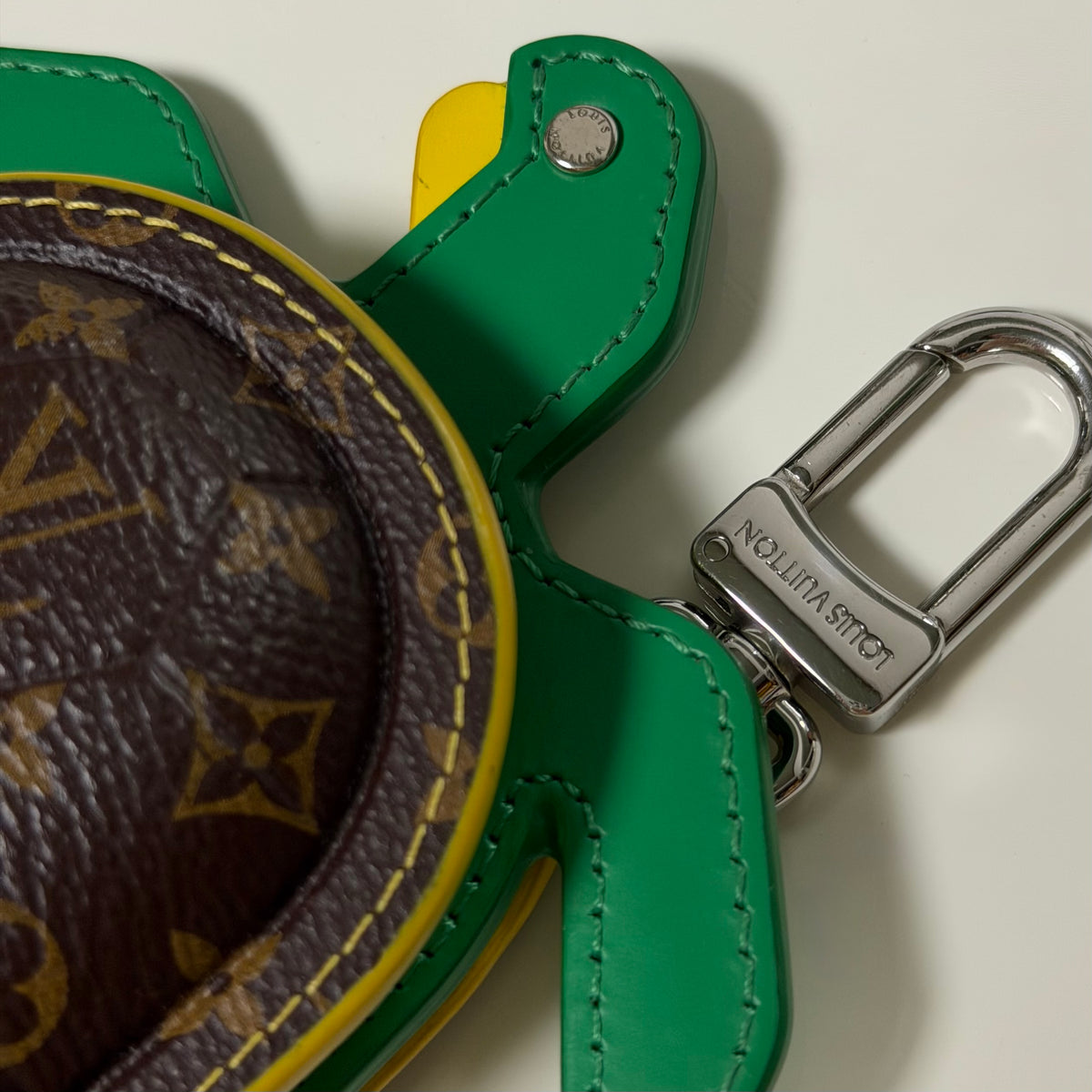 LOUIS VUITTON Spring Summer 2024 Monogram LV Turtle Pouch Bag Charm