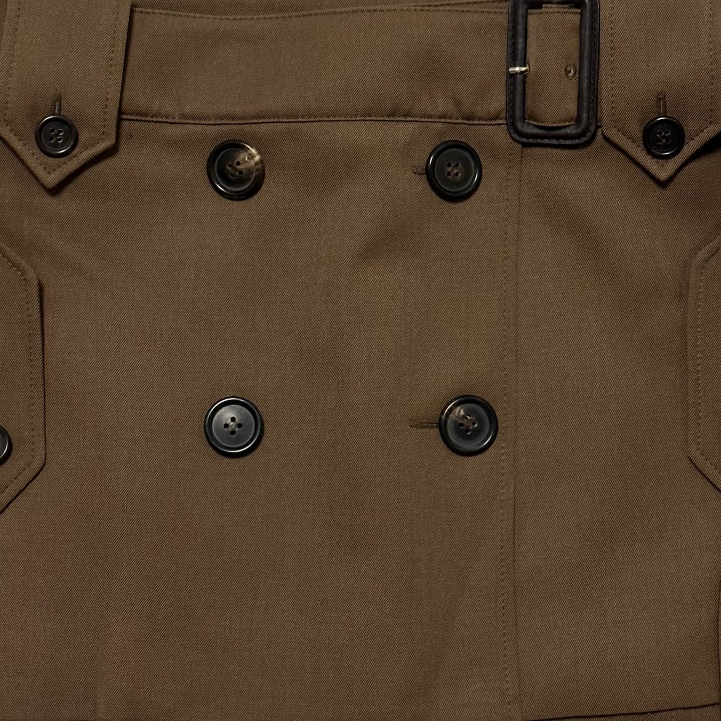 MIU MIU Spring Summer 2024 Mud Gabardine Mini Skirt