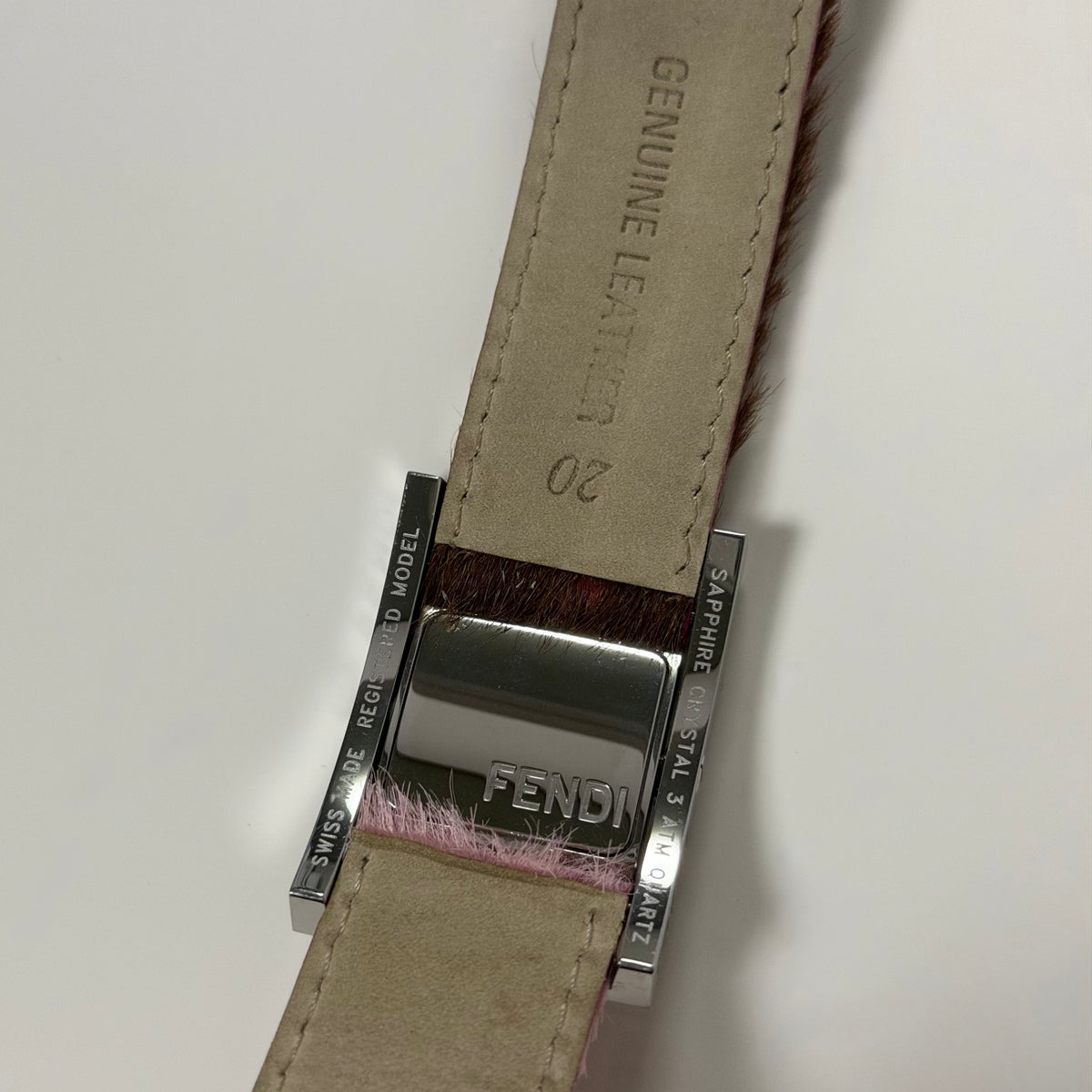 FENDI Vintage Haircalf Strap Watch