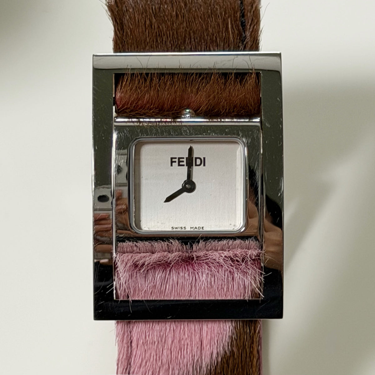 FENDI Vintage Haircalf Strap Watch