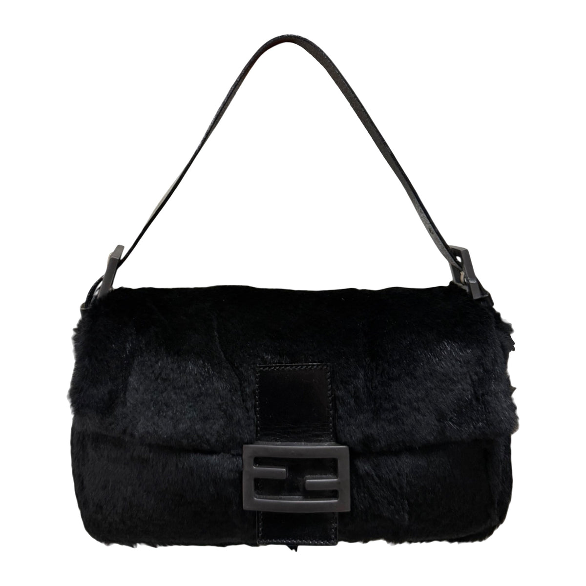 FENDI Vintage Rabbit Fur Baguette Bag