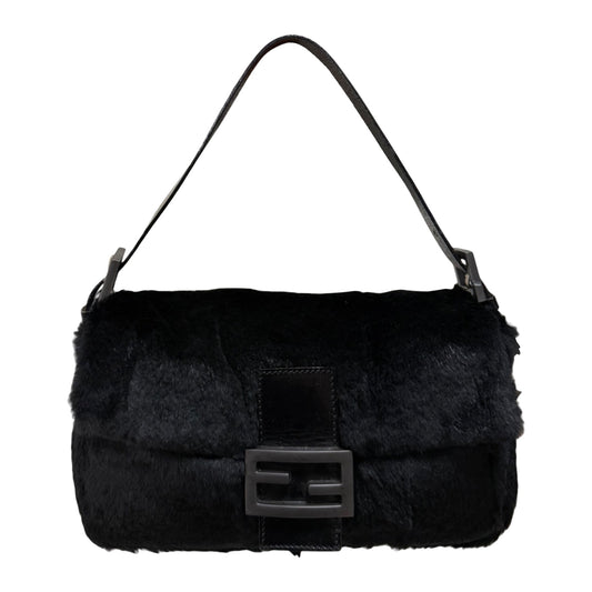 FENDI Vintage Rabbit Fur Baguette Bag