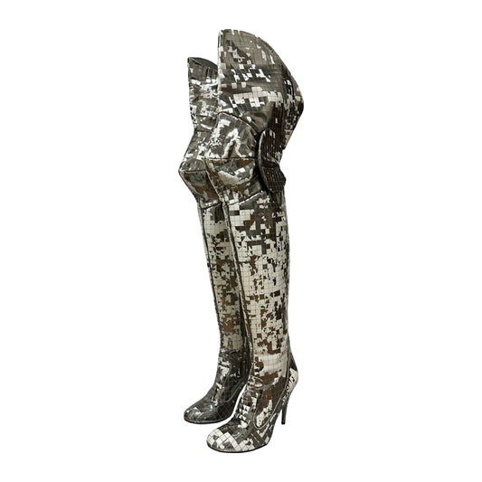 VIVIENNE WESTWOOD Fall Winter 2010 Chrome Armour Tight High Boots