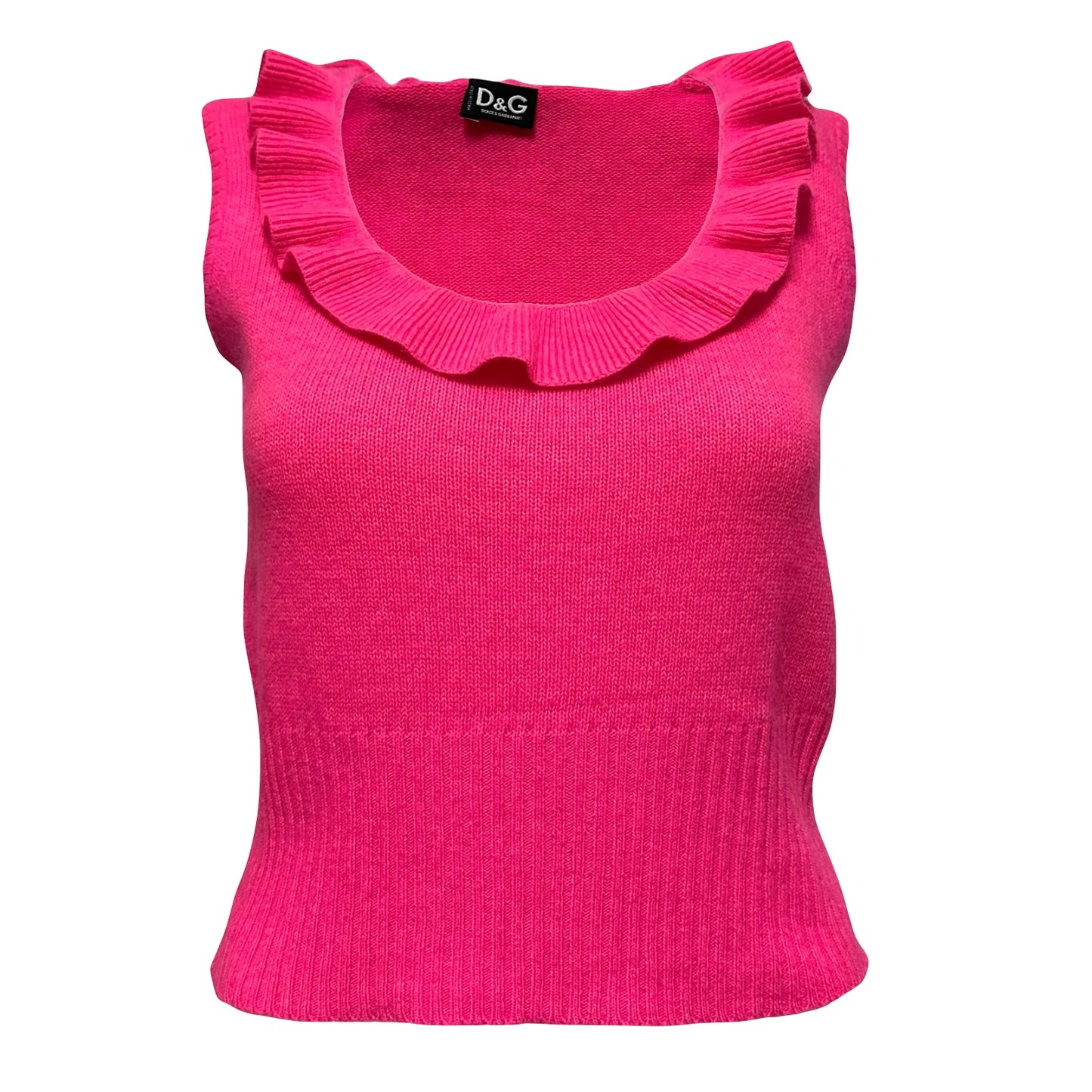 D&G Spring Summer 2001 Frill Knit Tank Top