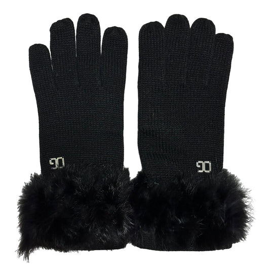 DOLCE&GABBANA Fur Trim Knit Gloves