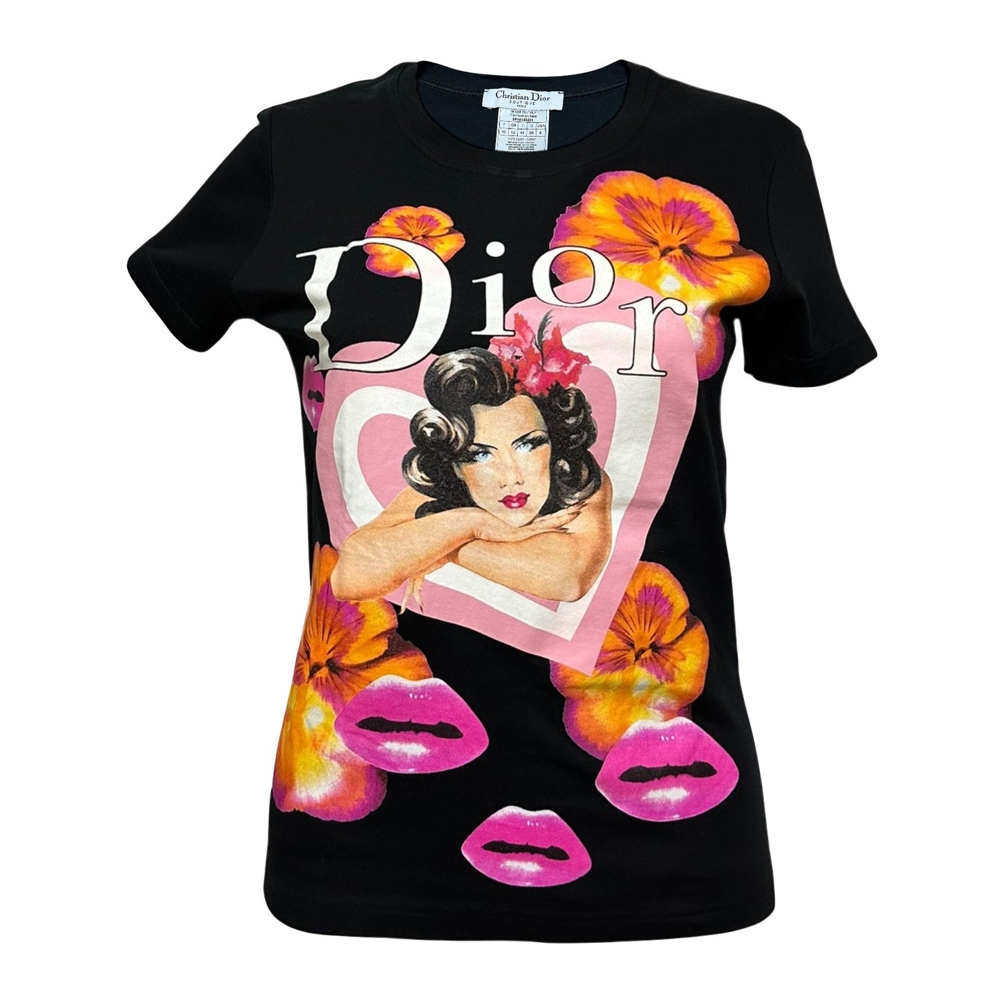 CHRISTIAN DIOR Spring Summer 2005 Floral Print T-Shirt