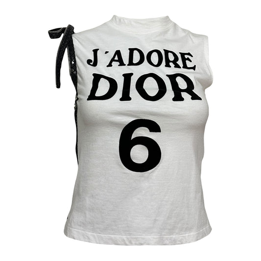 CHRISTIAN DIOR Spring Summer 2001 "J'ADORE DIOR 6" Zipper Tank Top