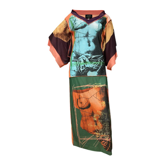 JEAN PAUL GAULTIER Spring Summer 1999 Venus De Milo Mesh Kimono Long Dress