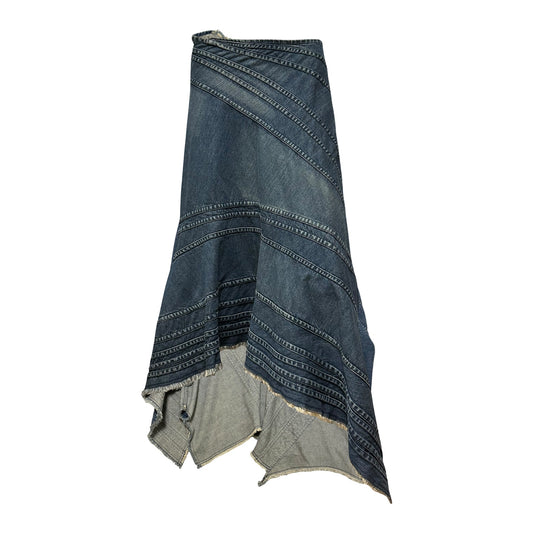 JUNYA WATANABE Patchwork Asymmetric Denim Maxi Skirt