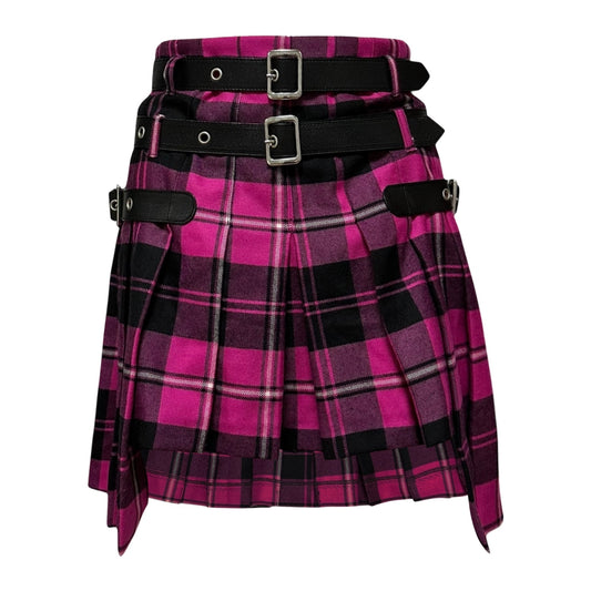 D&G Fall Winter 2003 High Waisted Asymmetric Pleated Mini Skirt