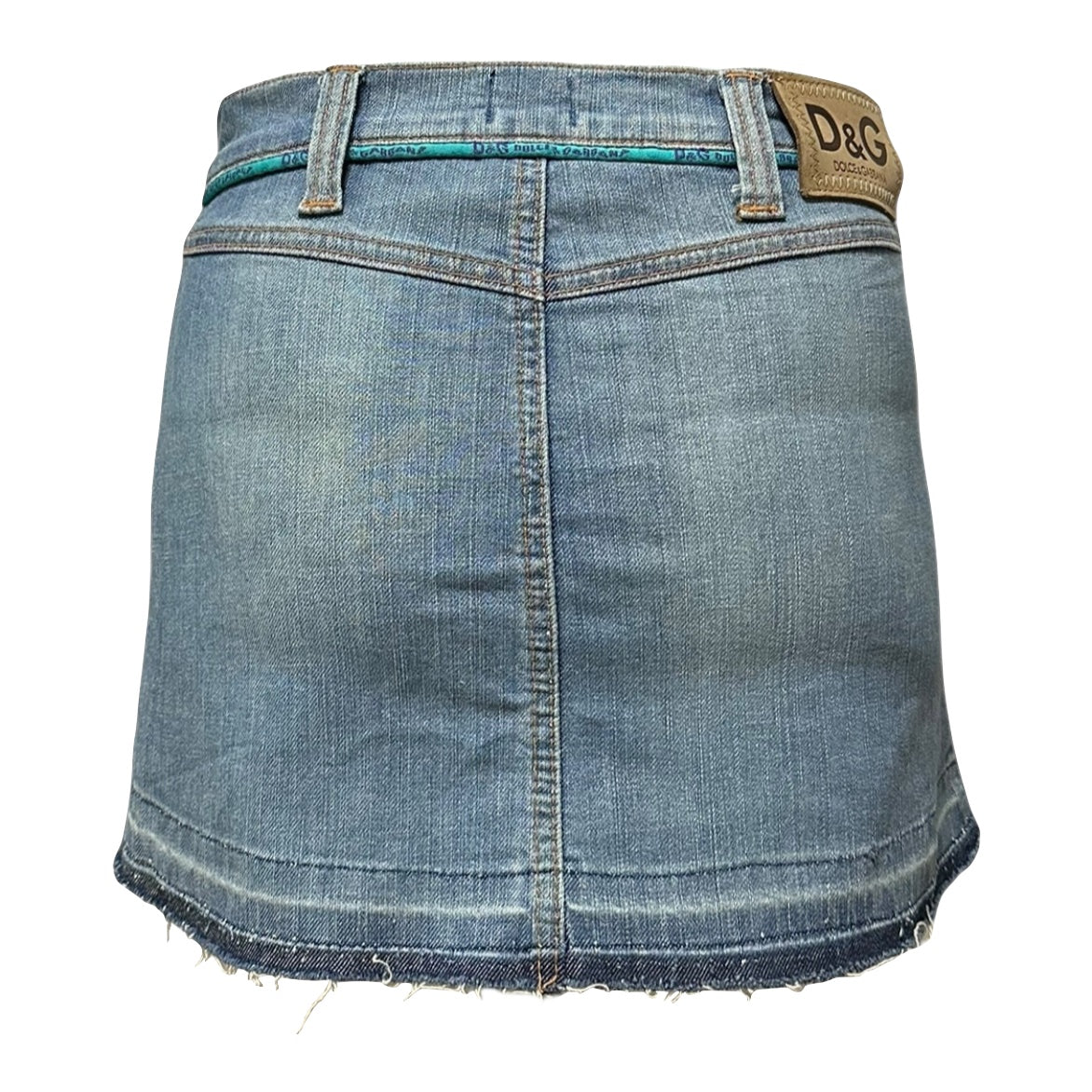 D&G Distressed Denim Mini Skirt